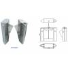 宇安YAT6807门禁桥式尖角翼闸