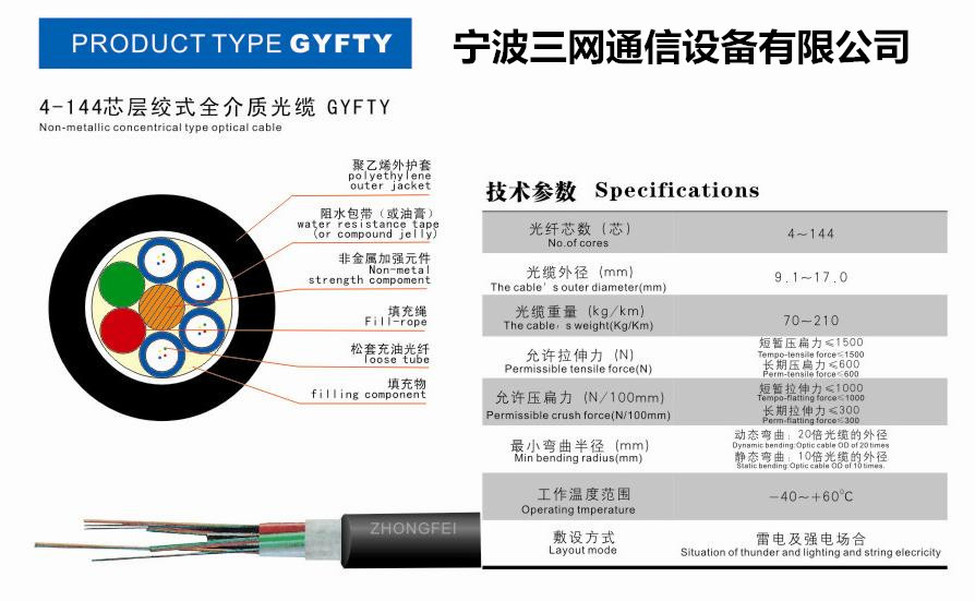 4-144芯GYFTY层绞式全介质光缆01-1