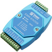 以太网TCP控制8路0-10V电压信号输出模块网络转模拟量