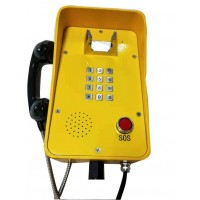 IP65等级电话机，户外防水电话机，支持一键报警功能 。